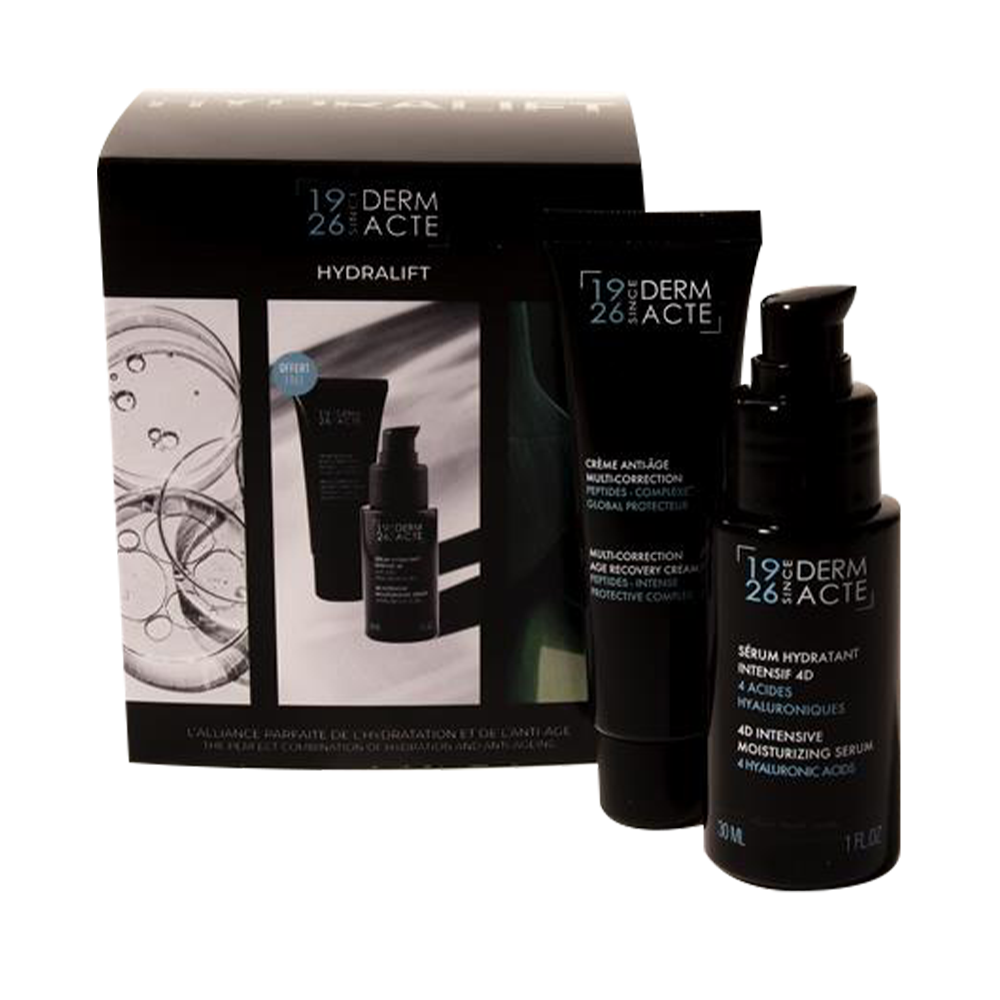 Set anti-aging hidratant cu ser 4D + crema Academie Derm Acte Coffret HydraLift 2 x 30ml