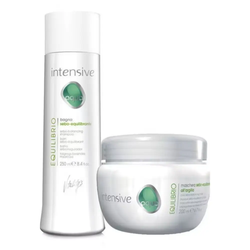 Set ingrijirea scalpului Vitality's Intensive Aqua Sebo Balancing Sampon 250ml + Sebo Balancing Masca 200ml