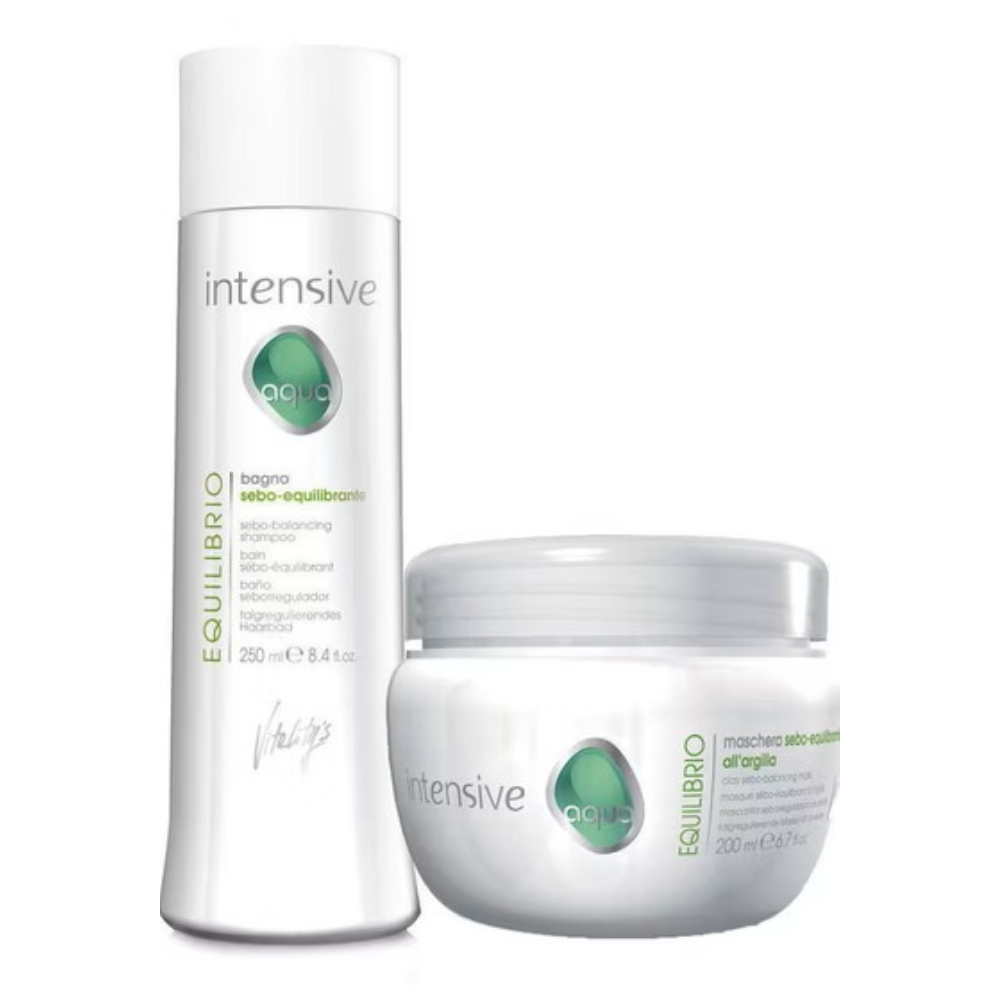 Set ingrijirea scalpului Vitality's Intensive Aqua Sebo Balancing Sampon 250ml + Sebo Balancing Masca 200ml