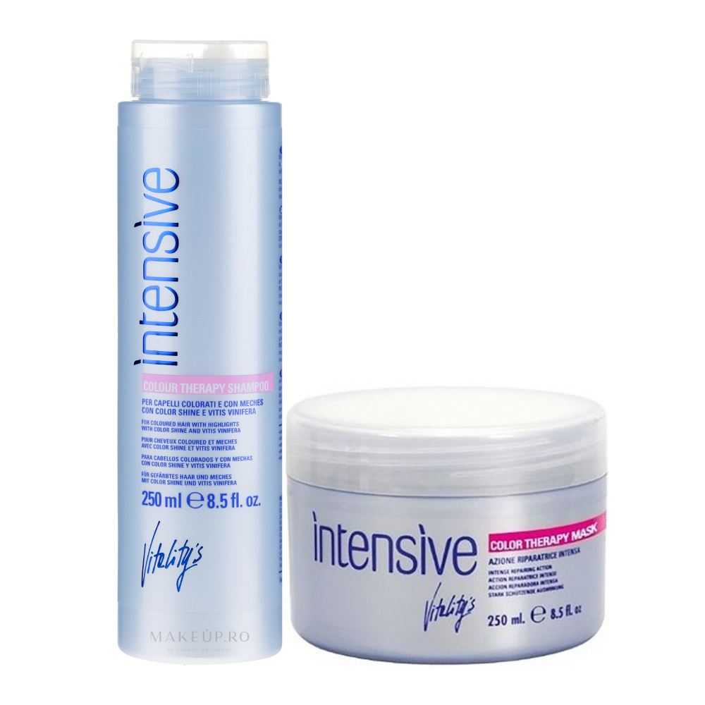 Set par vopsit Vitality's Intensive Color Therapy Sampon 250ml + Color Therapy Masca 250ml