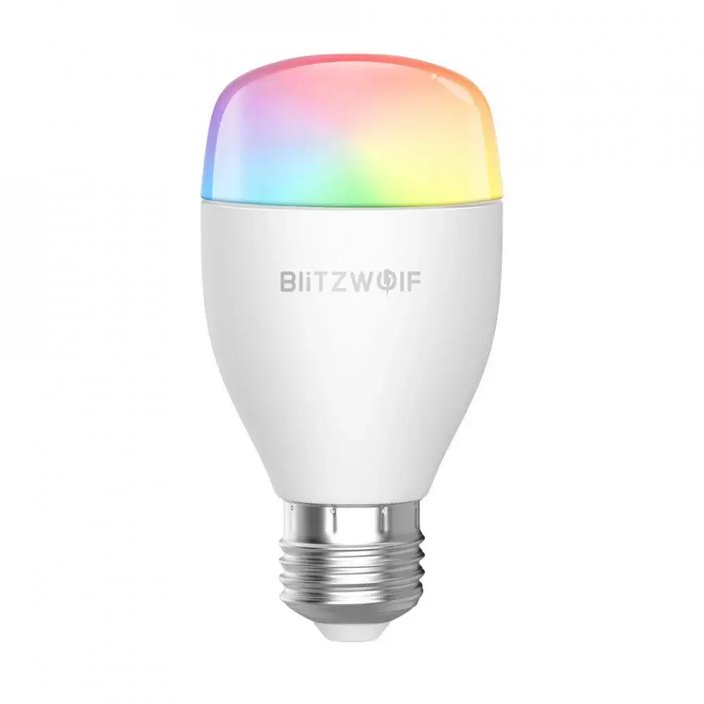 Bec inteligent Blitzwolf BW-LT27, Wi-Fi, Smart, Bulb E27, 9W, Comanda vocala, 850 LM, RGB