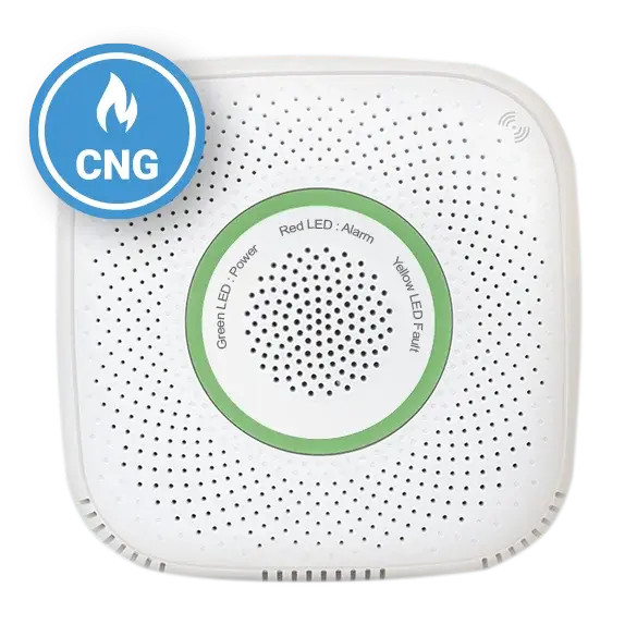 Senzor detector de gaz natural comprimat Shelly Gas CNG, Wireless, Alarma 70 dB, Notificari aplicatie