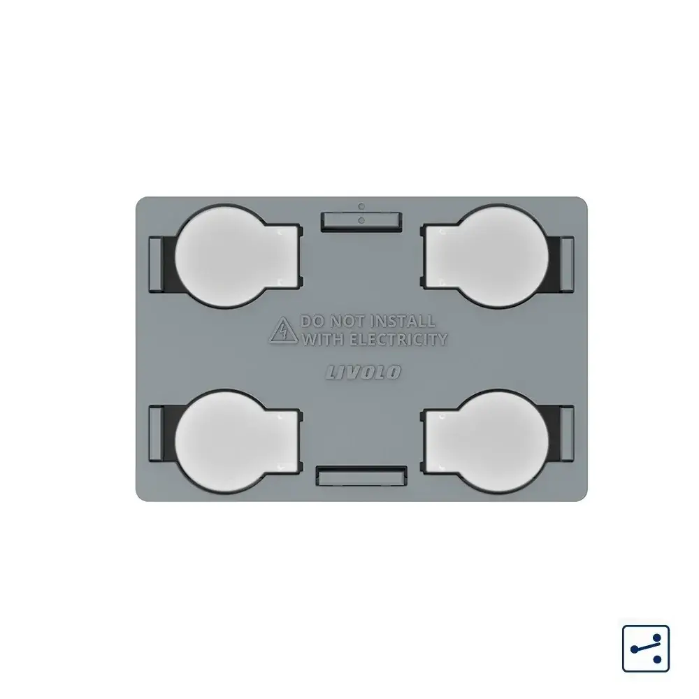 Modul intrerupator cvadruplu cap scara / cruce cu touch Livolo, standard Italian