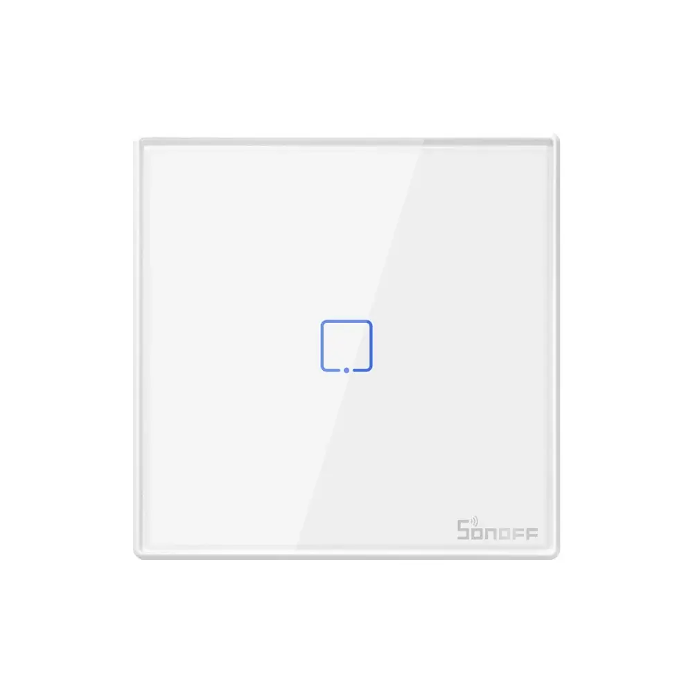 Telecomanda Sonoff T2EU1C-RF cu 1 canal, 433 MHz, Semnal RF, Alb