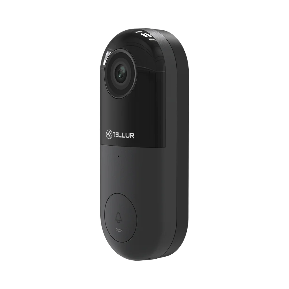 Videointerfon Tellur, Rezolutie 1080P, Infrarosu 130°, Wi-Fi, Slot microSD