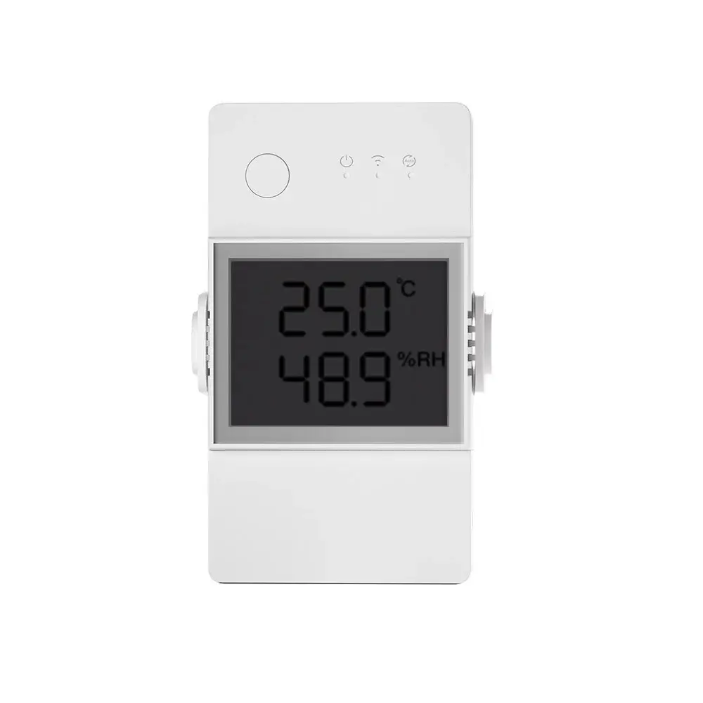 Releu inteligent Wi-Fi Sonoff THR320D, Temperatura &amp; umiditate, Monitor LCD
