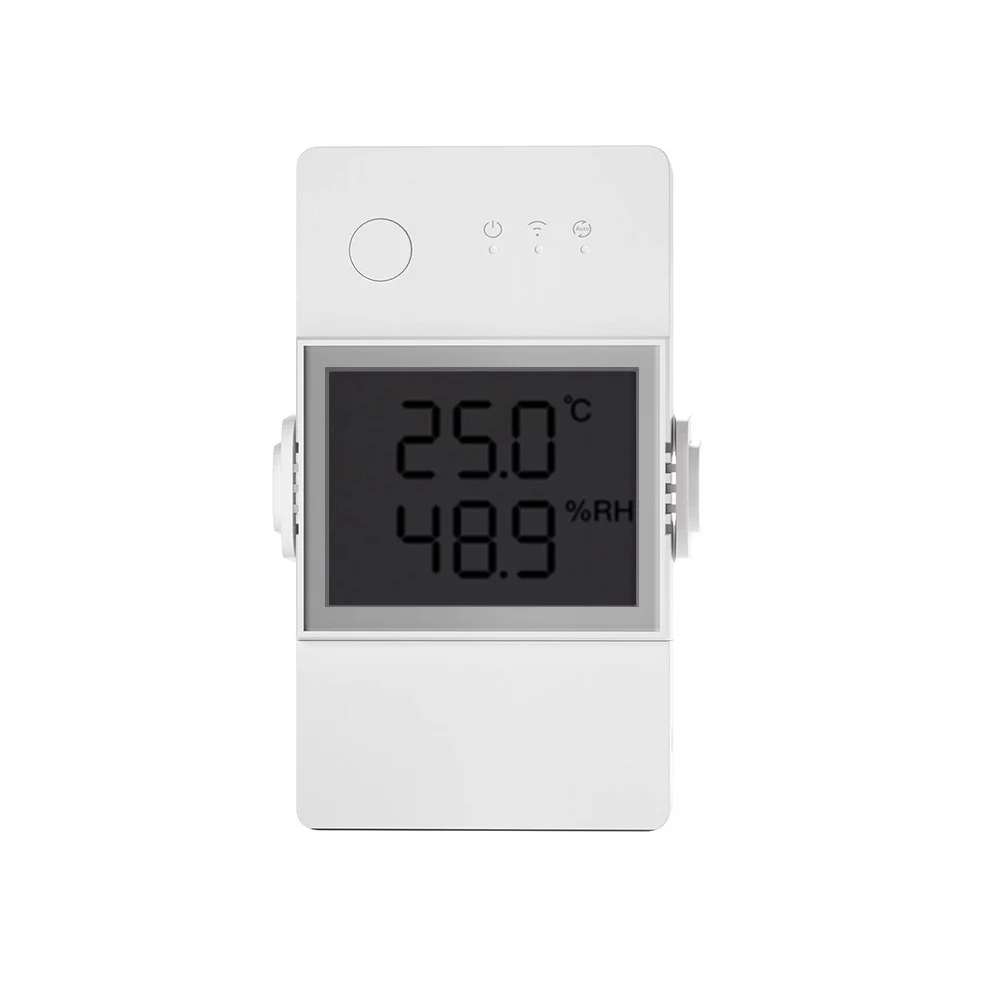 Releu inteligent Wi-Fi Sonoff THR320D, Temperatura &amp; umiditate, Monitor LCD