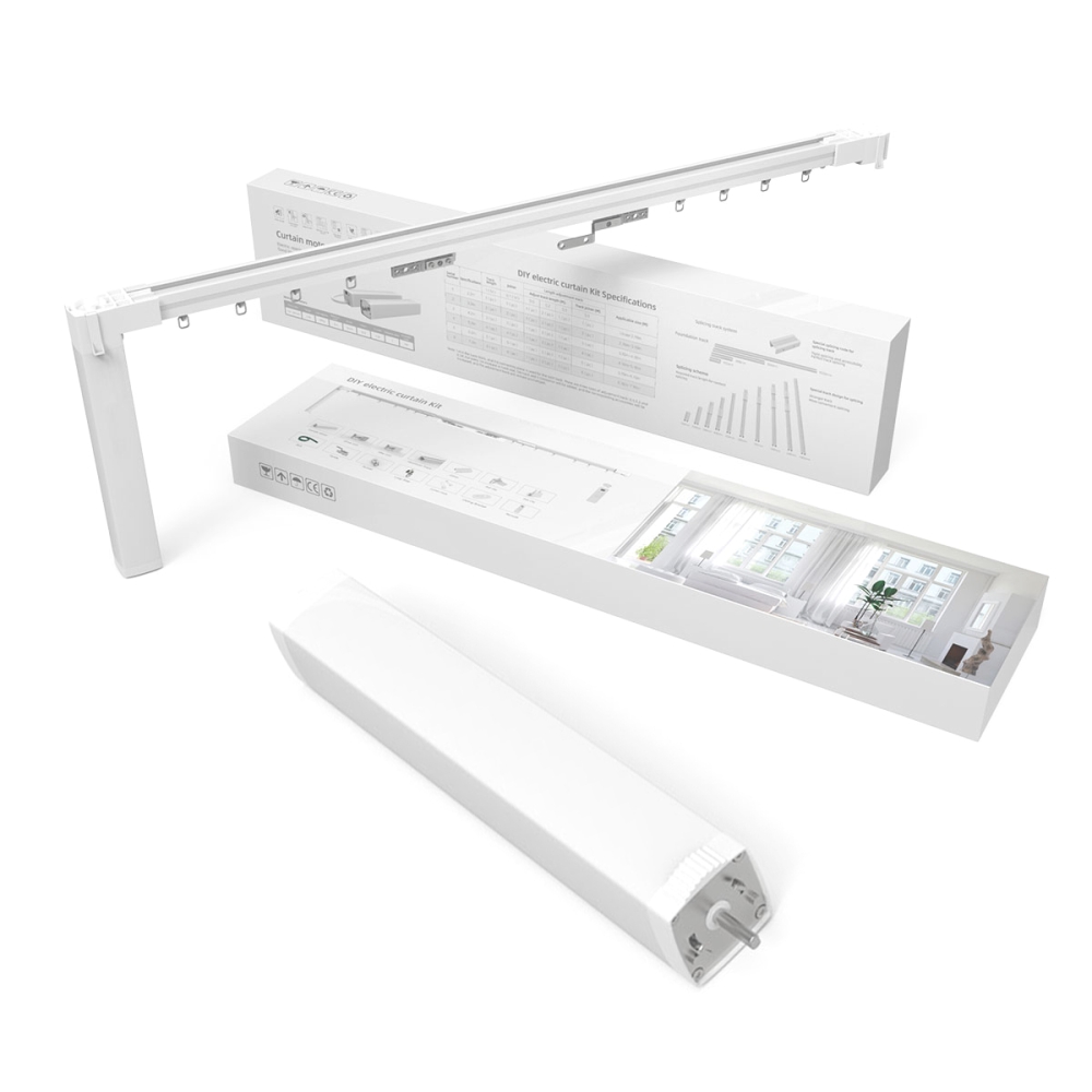 Kit sina electrica LUXION 5.2 m pentru draperii sau perdele, Telecomanda, Control telefon, Wi-Fi