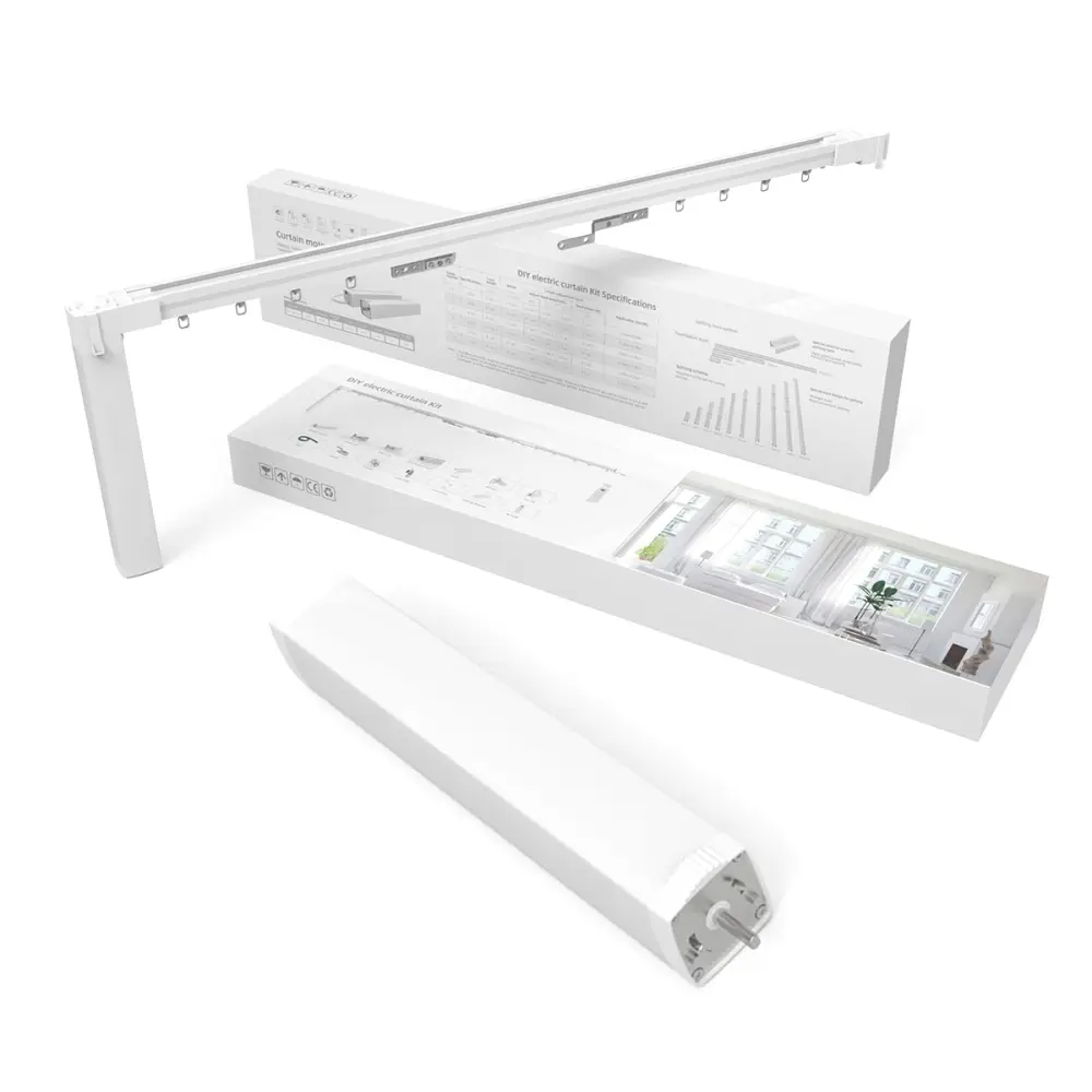 Kit sina electrica LUXION 7.2 m pentru draperii sau perdele, Telecomanda, Control telefon, Wi-Fi
