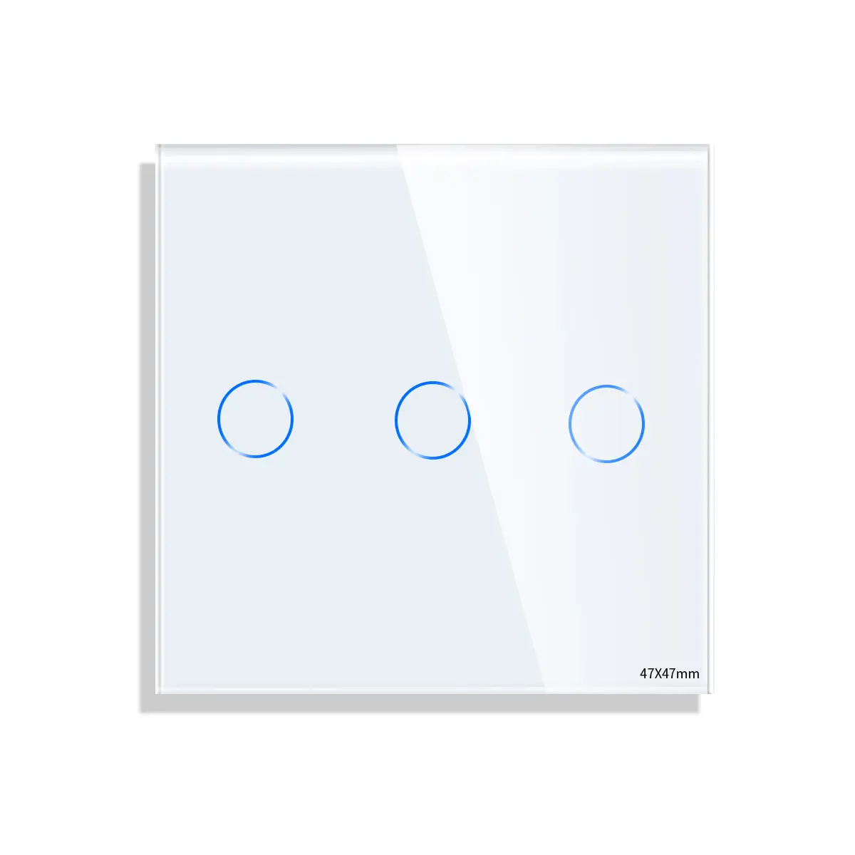 Panou Intrerupator Triplu cu Touch Mini din Sticla LUXION