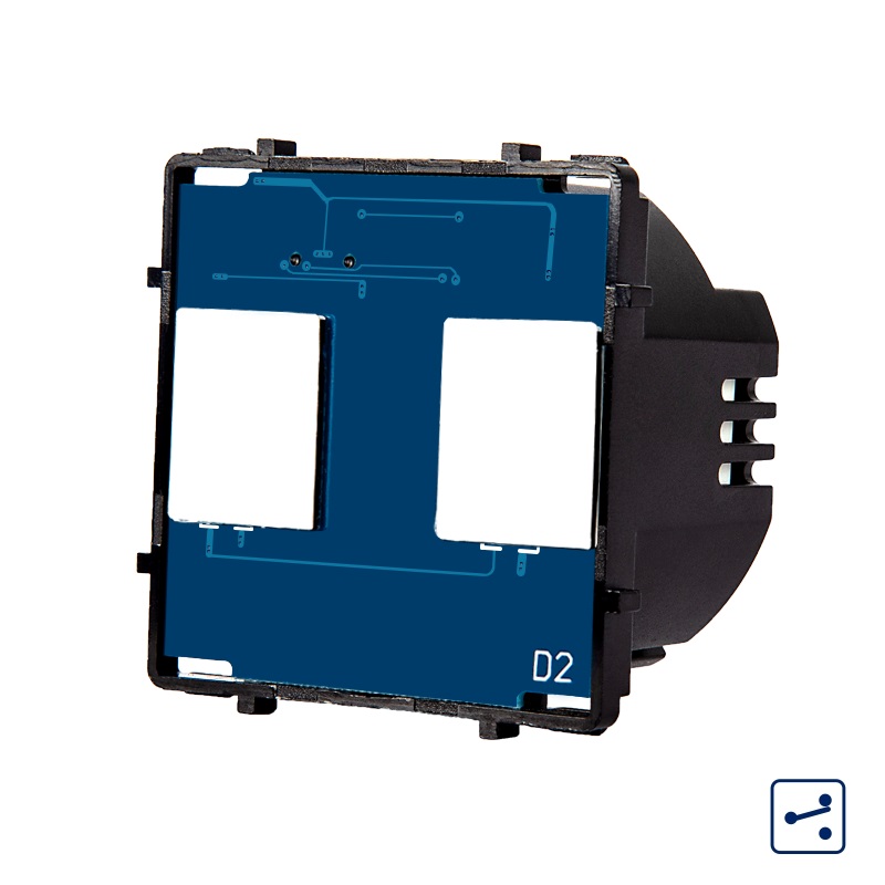 Modul Intrerupator Dublu Cap Scara / Cruce cu Touch LUXION, Serie A