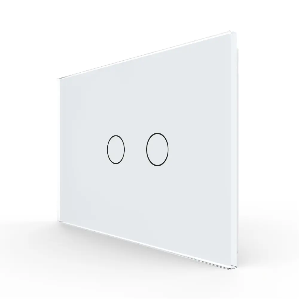 Panou Intrerupator Dublu cu Touch LIVOLO Din Sticla, Standard Italian