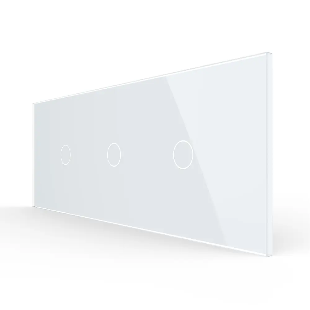 Intrerupator Simplu + Simplu + Simplu cu Touch LIVOLO cu Rama Din Sticla, Standard Italian, 6M
