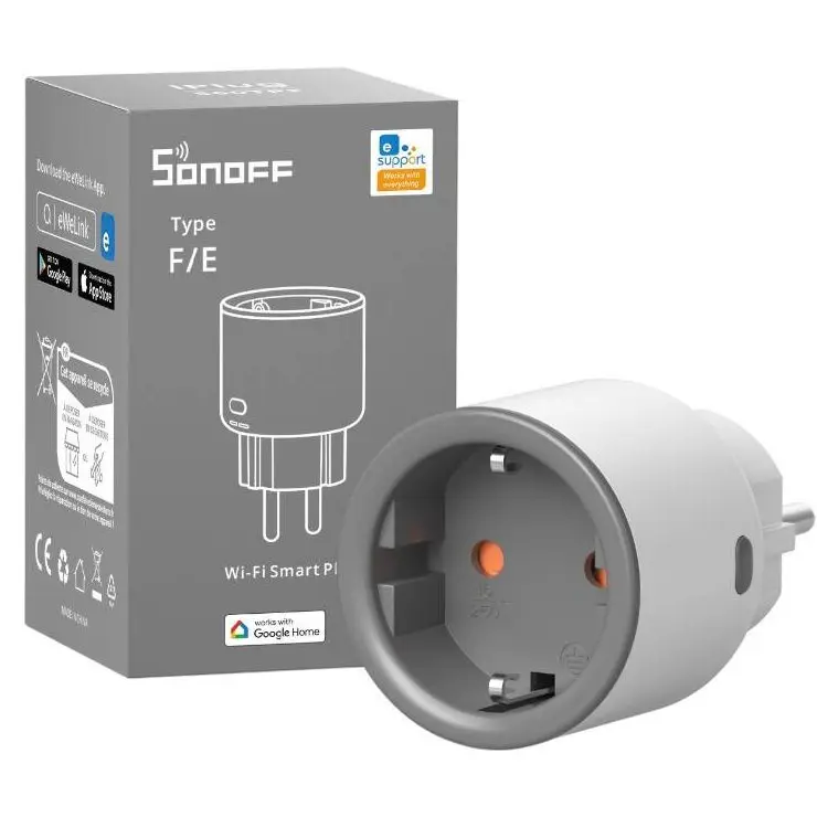 Priza inteligenta Sonoff S60TPF cu Monitorizare Consum, Wi-Fi, Programare si Control