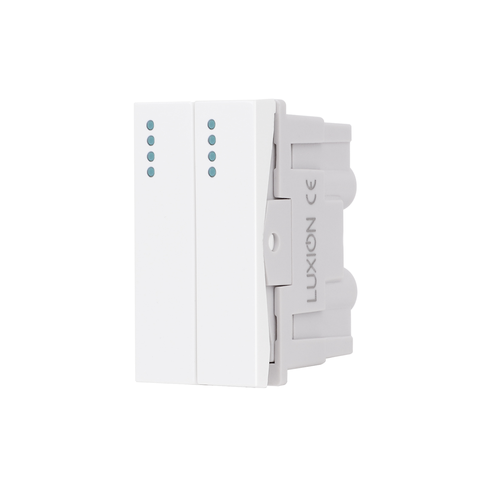 Modul Intrerupator Dublu Mecanic 2M / 1M LUXION, Standard Italian