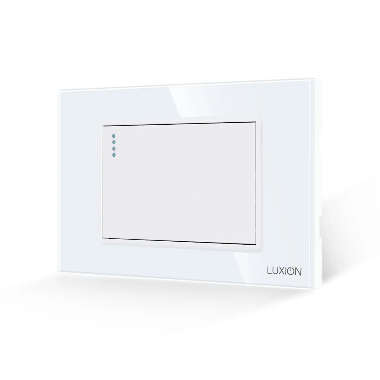 Intrerupator Simplu Mecanic LUXION cu Rama din Sticla, Standard Italian, 3M