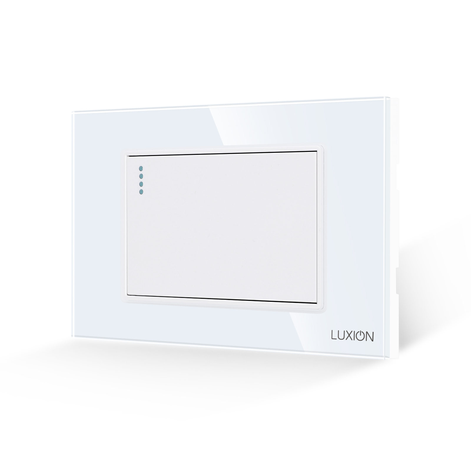 Intrerupator Simplu Mecanic LUXION cu Rama din Sticla, Standard Italian, 3M