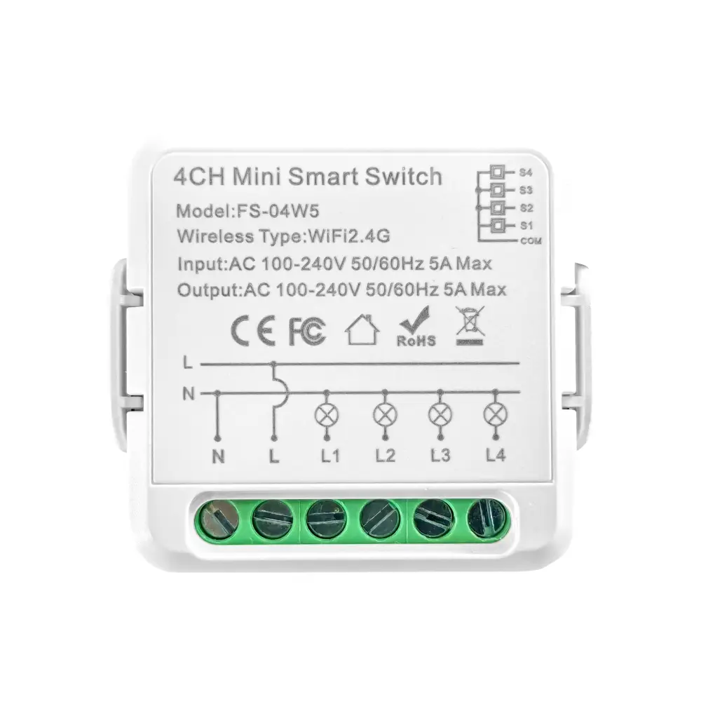 Releu LUXION 4 Canale cu Timer, Wi-Fi, Control Aplicatie