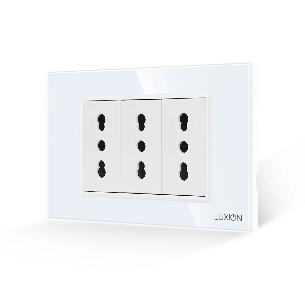 Priza Tripla cu Rama din Sticla LUXION, Standard Italian, 3M