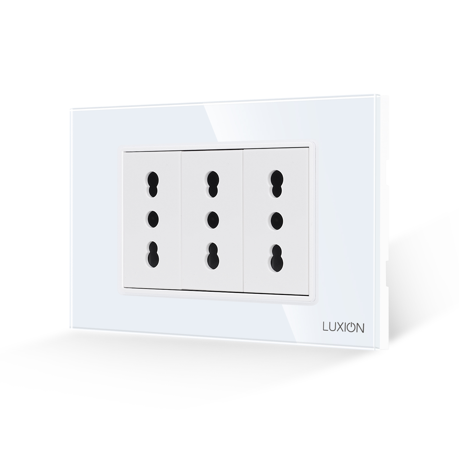 Priza Tripla cu Rama din Sticla LUXION, Standard Italian, 3M