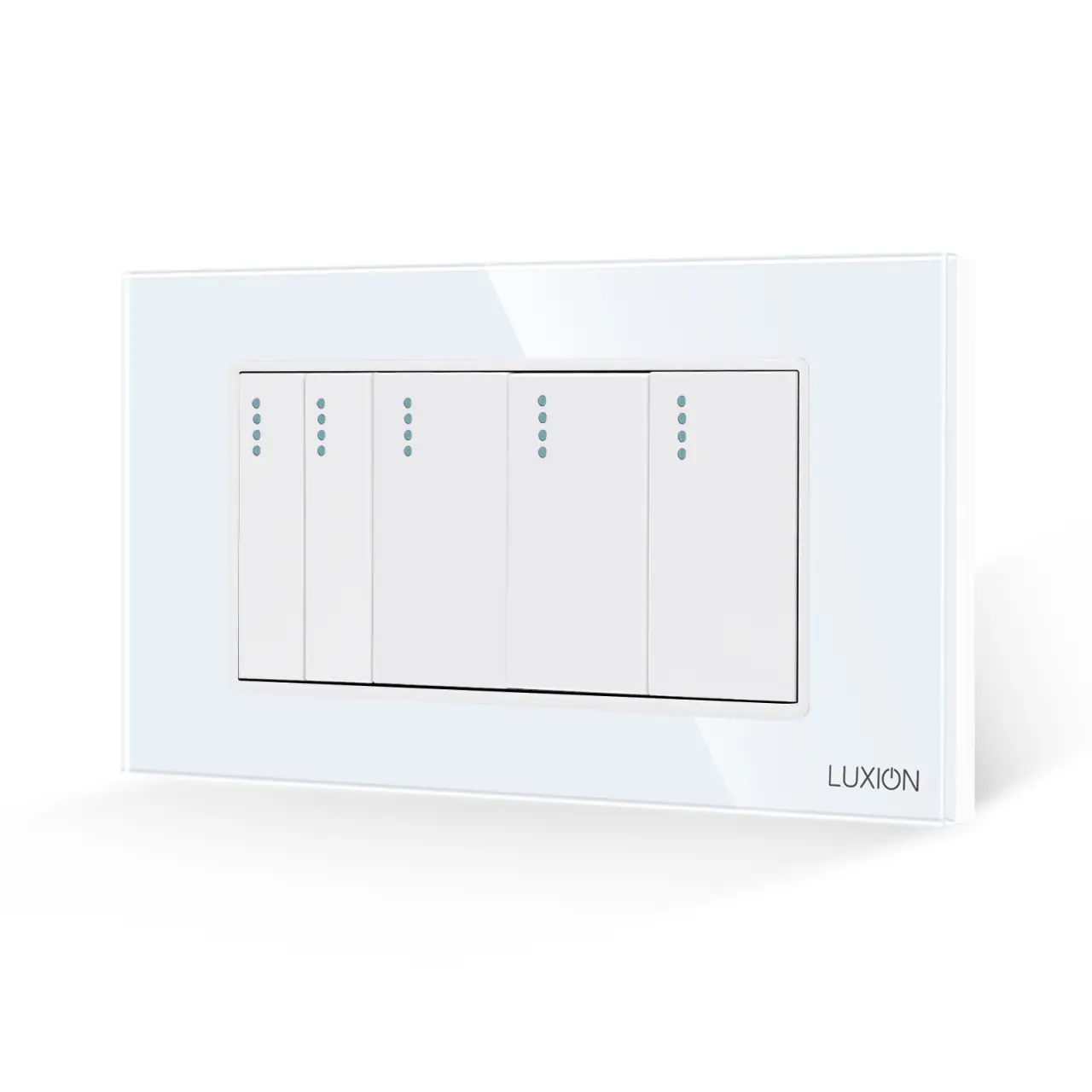 Intrerupator Mecanic 5 Posturi LUXION cu Rama din Sticla, Standard Italian, 4M