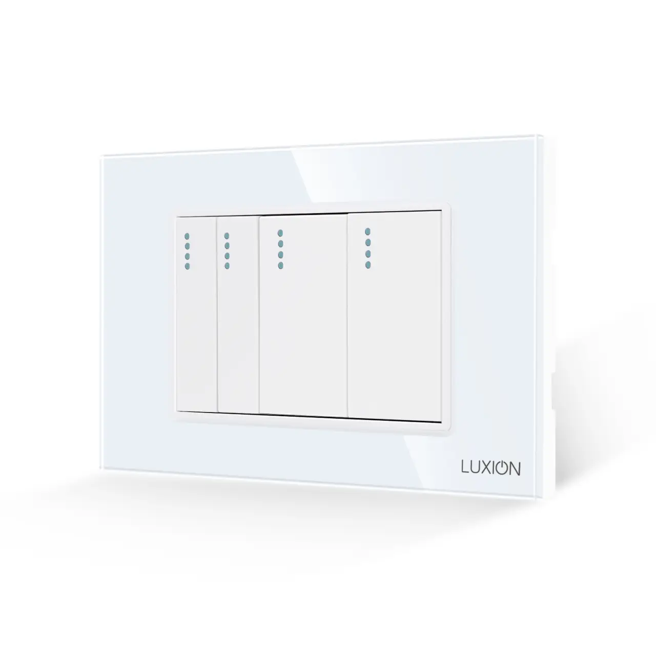 Intrerupator Mecanic 4 Posturi LUXION cu Rama din Sticla, Standard Italian, 3M