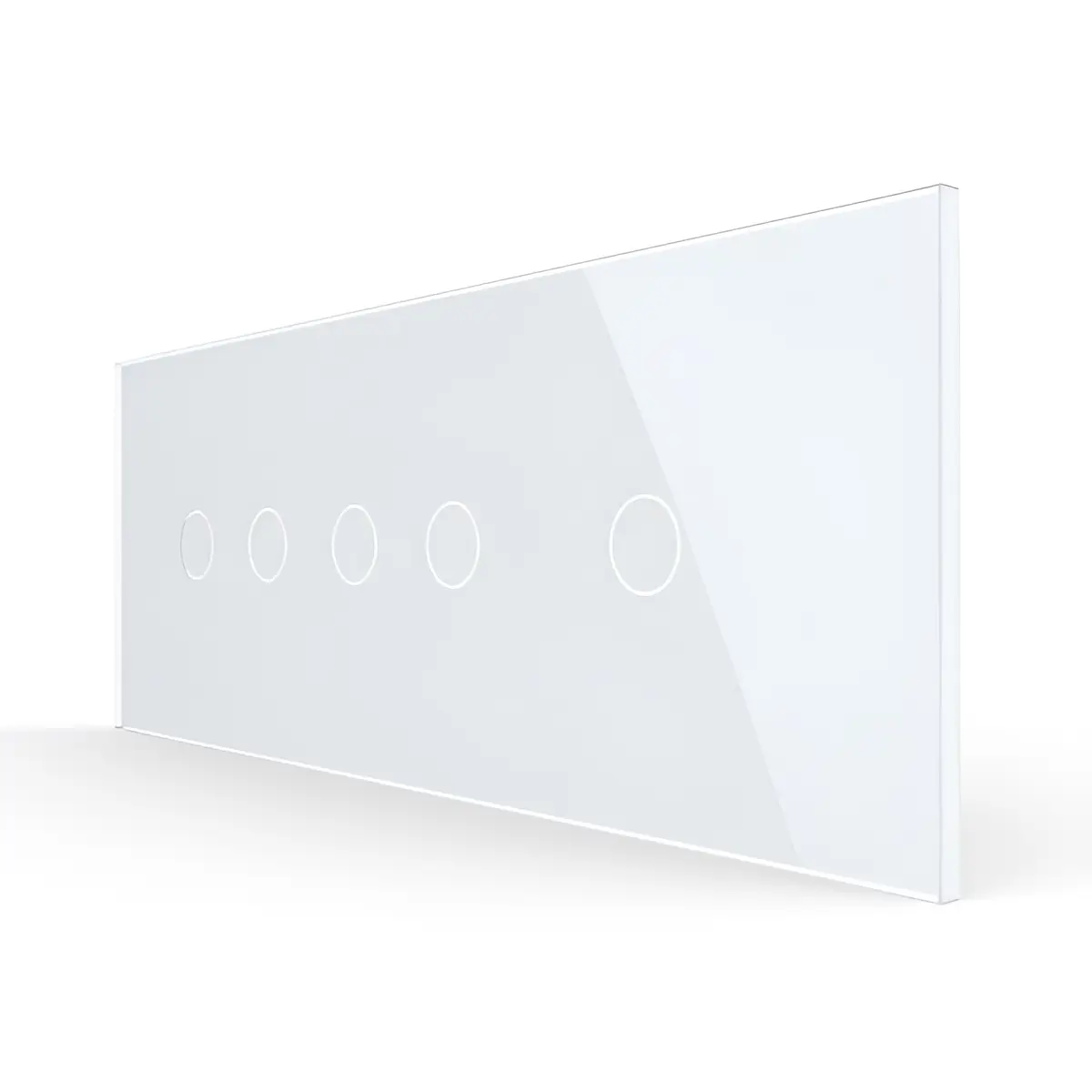 Panou Intrerupator Dublu + Dublu + Simplu cu Touch LIVOLO din Sticla, Standard Italian – 6/7M