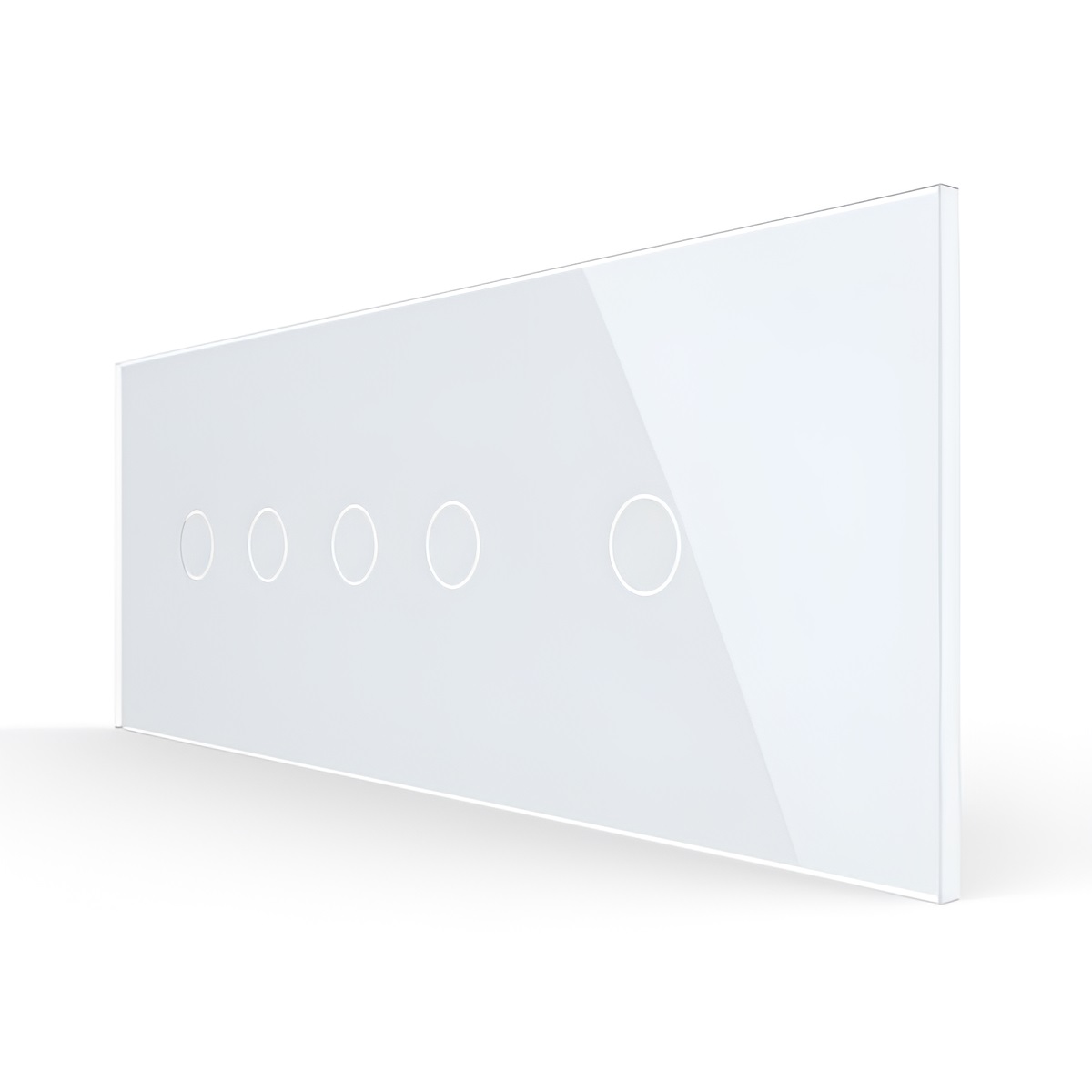 Panou Intrerupator Dublu + Dublu + Simplu cu Touch LIVOLO din Sticla, Standard Italian – 6/7M