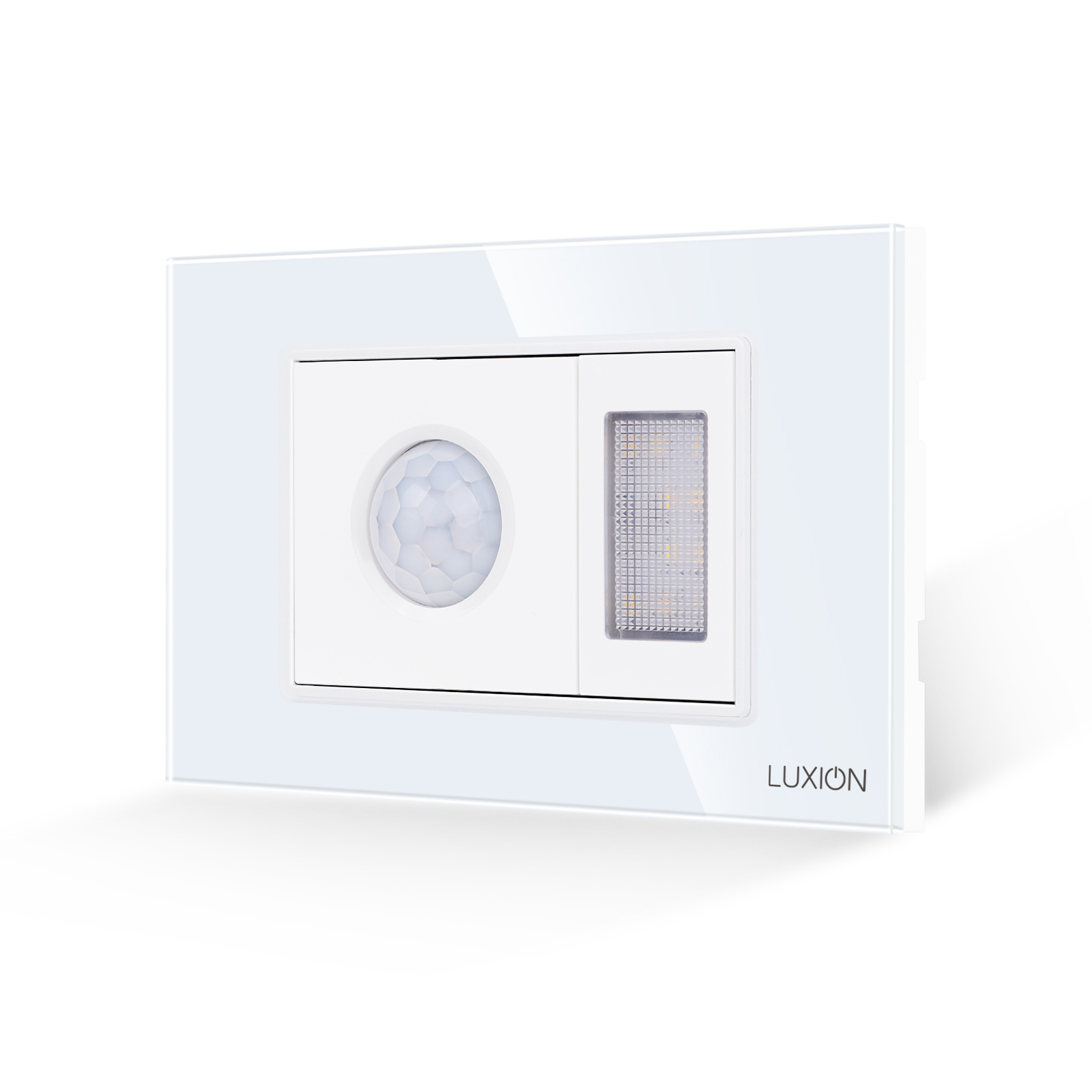 Senzor de Miscare 2M si Lampa de Veghe LUXION  cu Rama din Sticla, Standard Italian, 3M