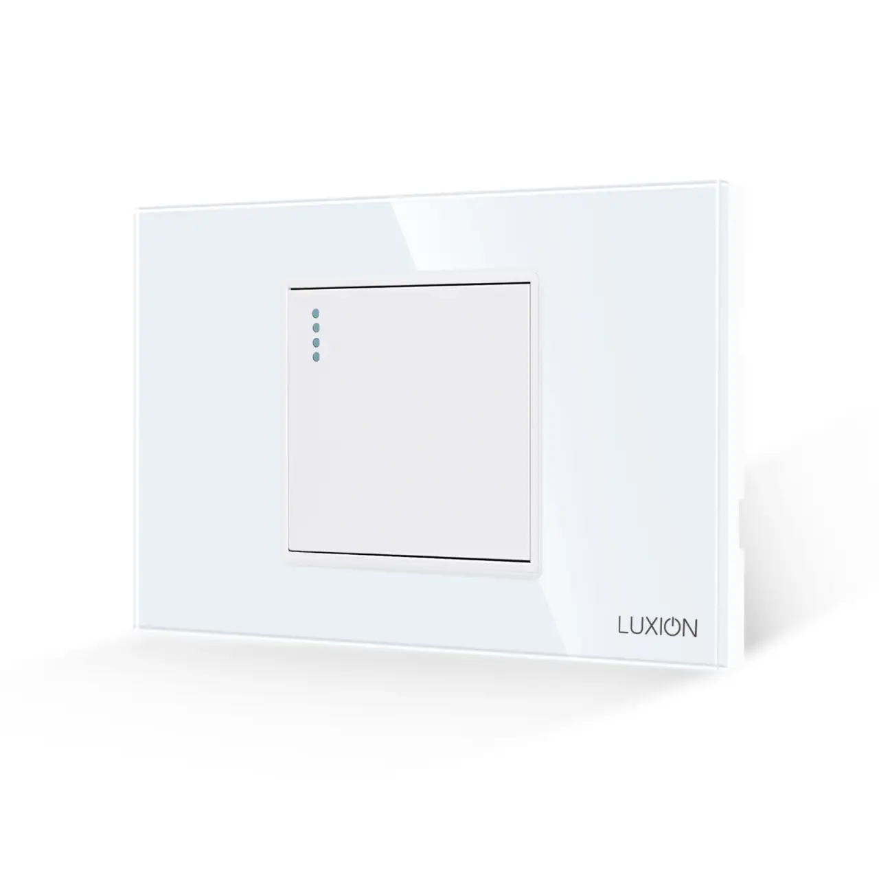 Intrerupator Simplu Mecanic LUXION cu Rama din Sticla, Standard Italian, 2/3M