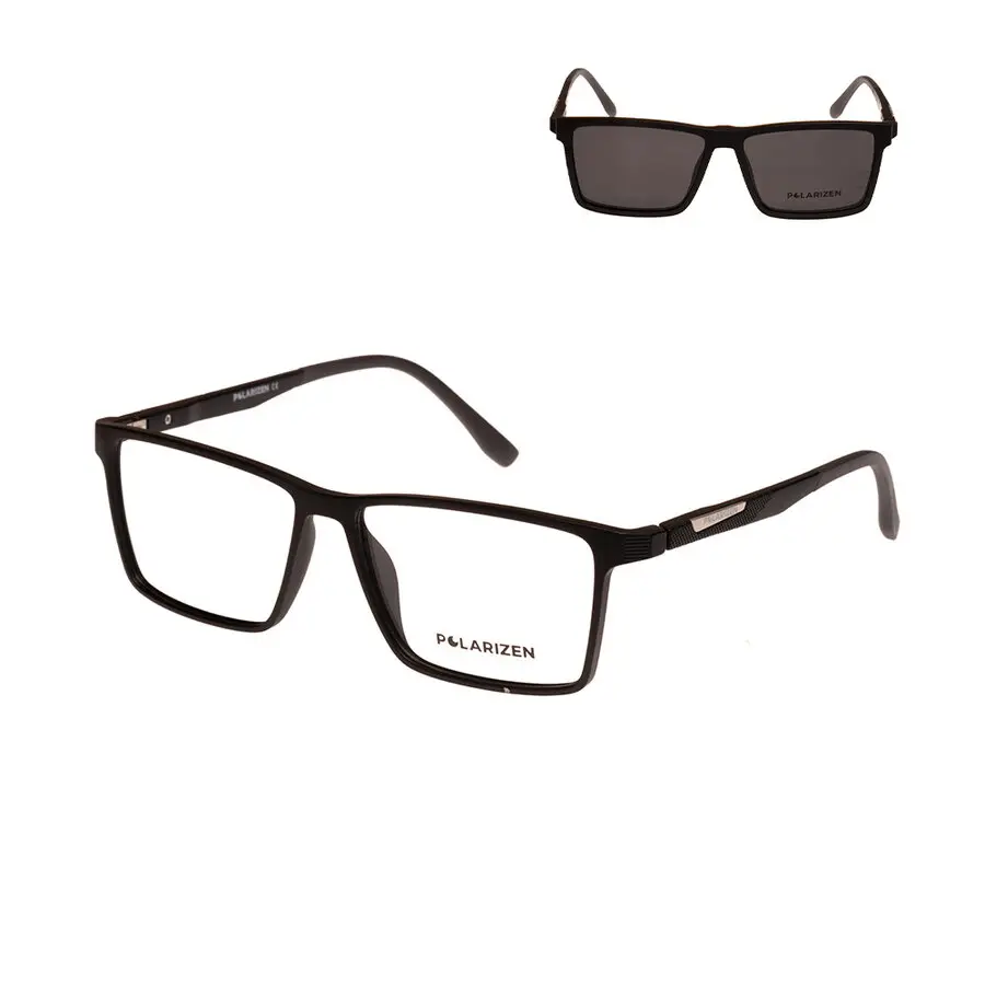 Rame ochelari de vedere unisex Polarizen Clip-on H6606 C2