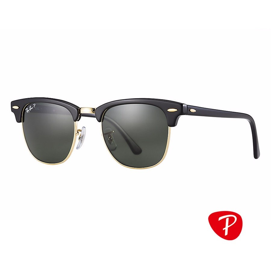 Ochelari de soare unisex Clubmaster Ray-Ban RB3016 901/58 Polarizati