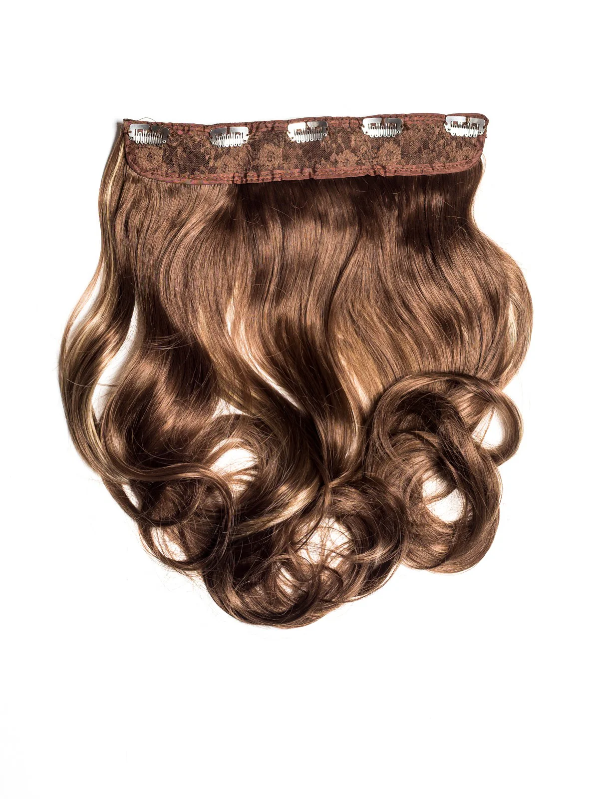 Tresa Clip-On Ondulat Caramel Cu Suvite