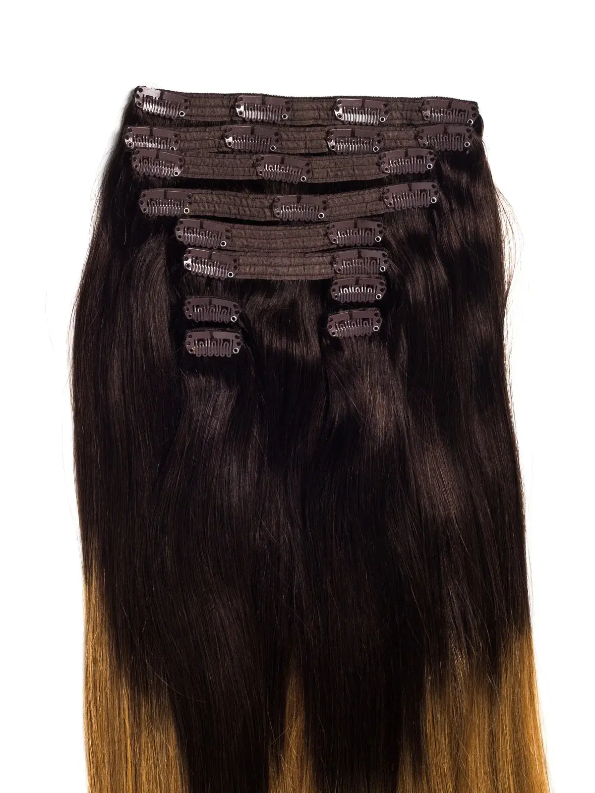 Extensii Clip-On VIP Ombre Ciocolatiu/Blond Miere