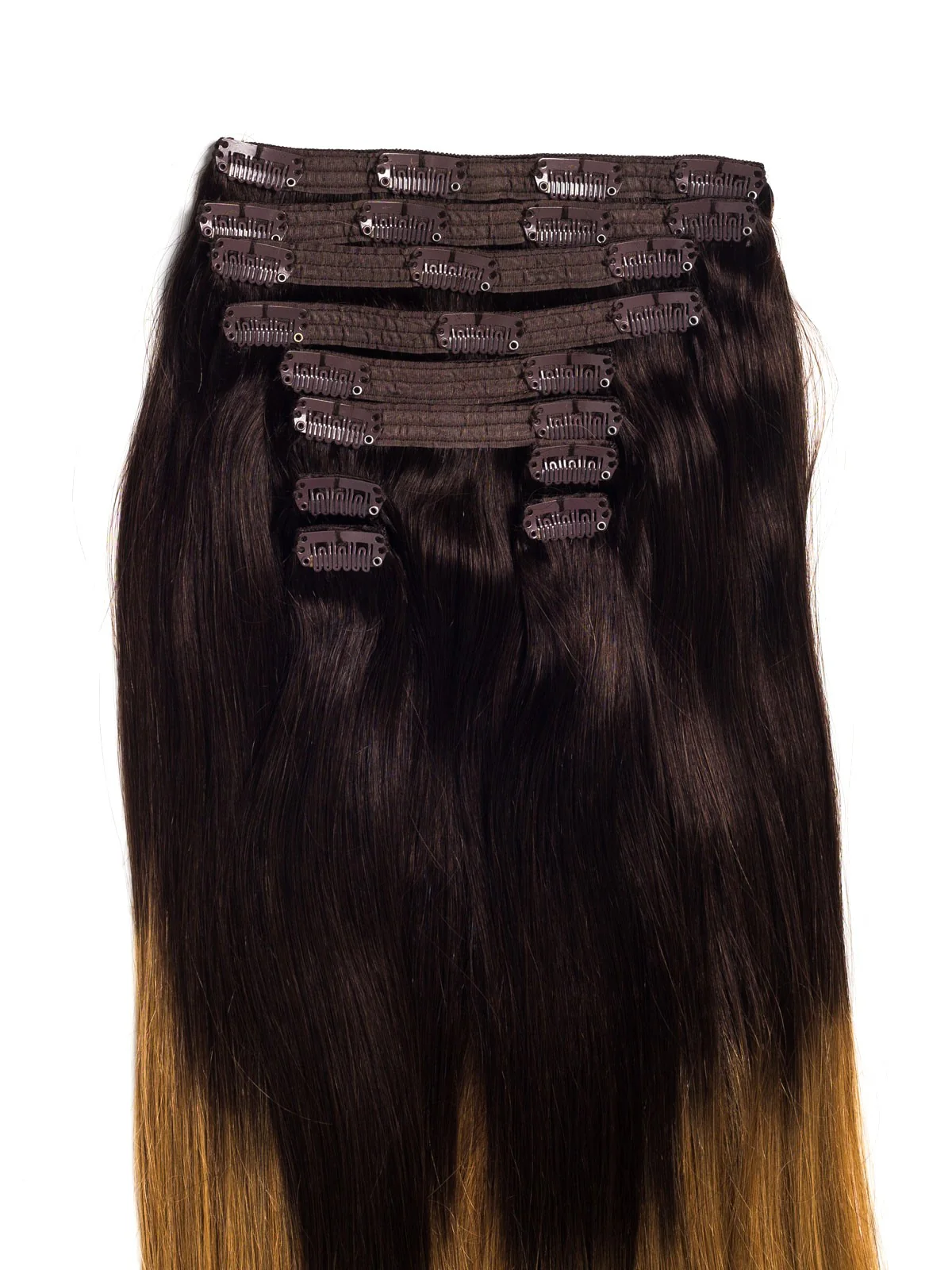 Extensii Clip-On VIP Ombre Ciocolatiu/Blond Miere