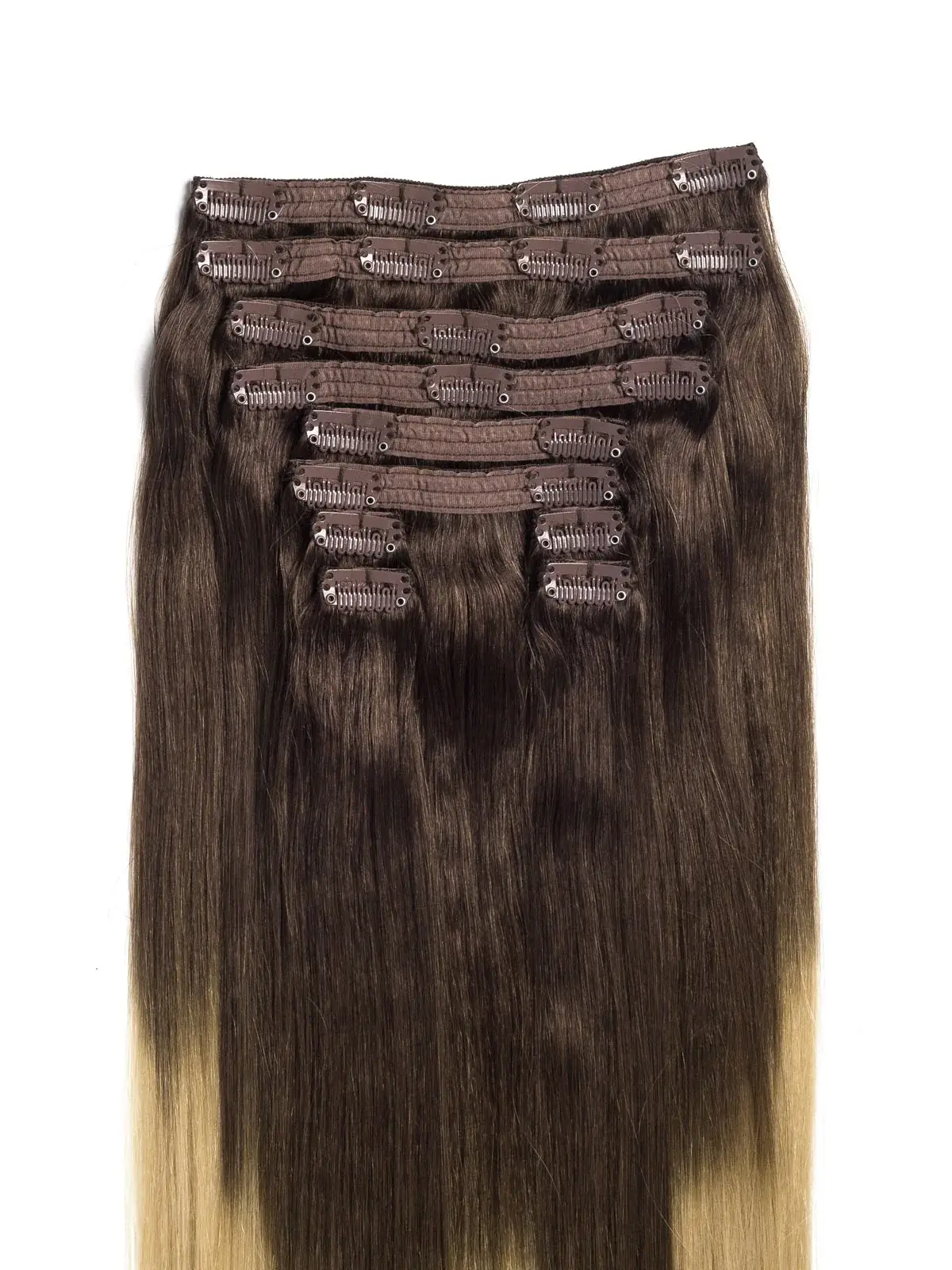 Extensii Clip-On VIP Ombre Saten Natural/Blond