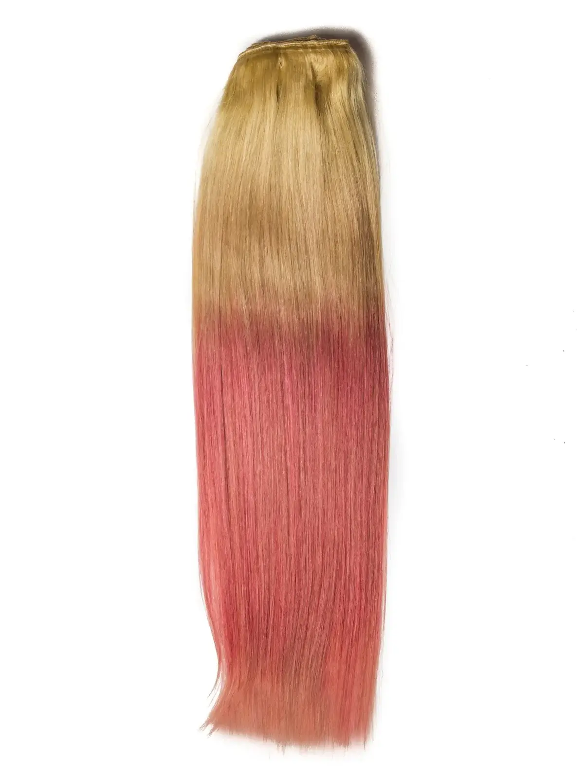 Extensii Clip-On DELUXE Ombre Blond/Roz Pastel