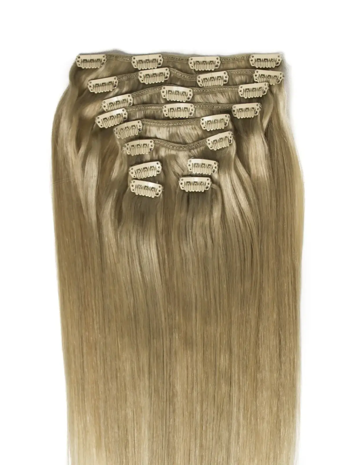 Extensii Clip-On PREMIUM Blond Argintiu