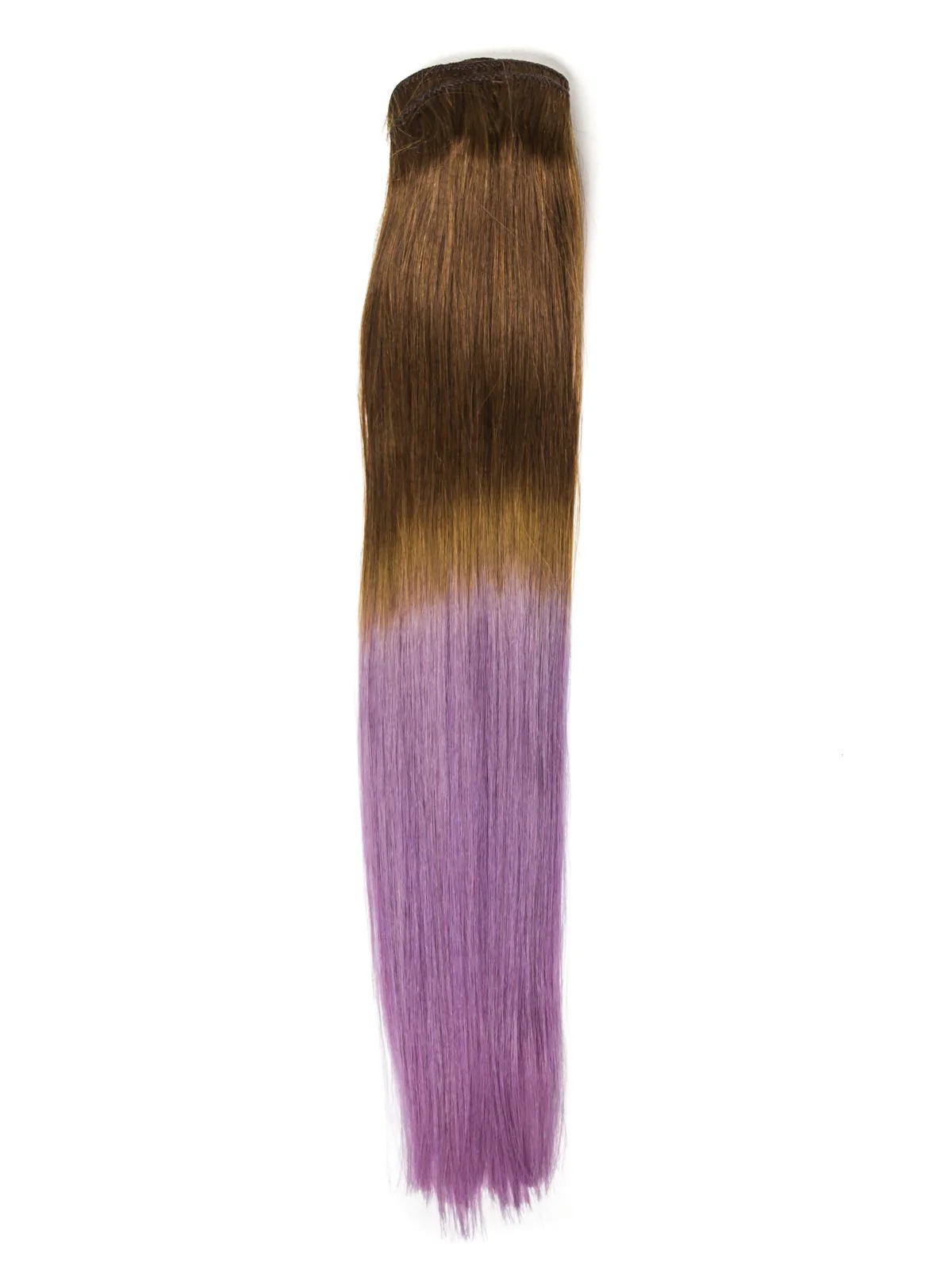 Extensii Clip-On PREMIUM Ombre Saten Natural/Mov