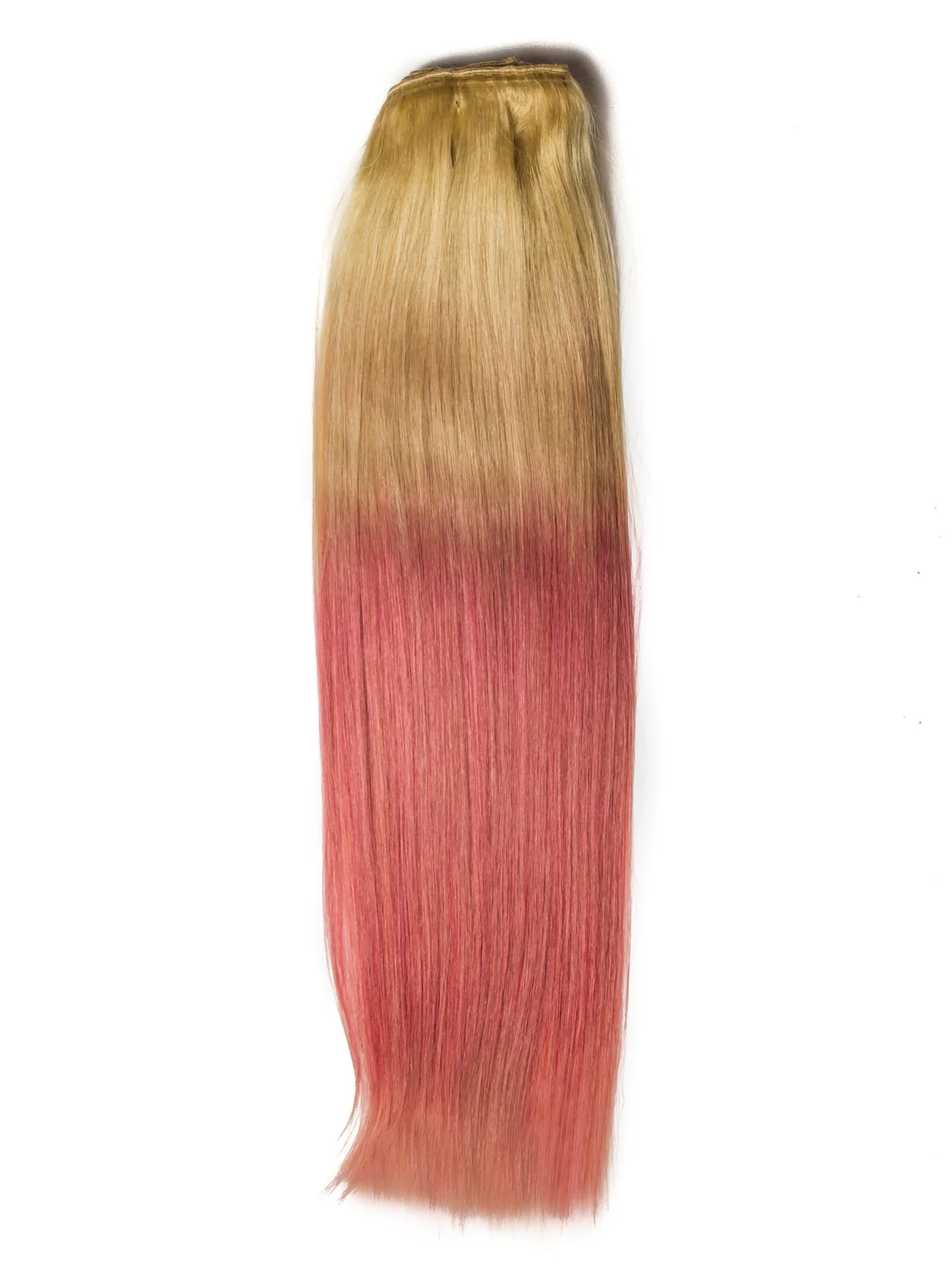 Extensii Clip-On PREMIUM Ombre Blond/Roz Pastel