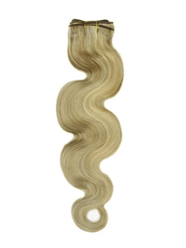 Extensii Cusute Ondulat Blond Gri
