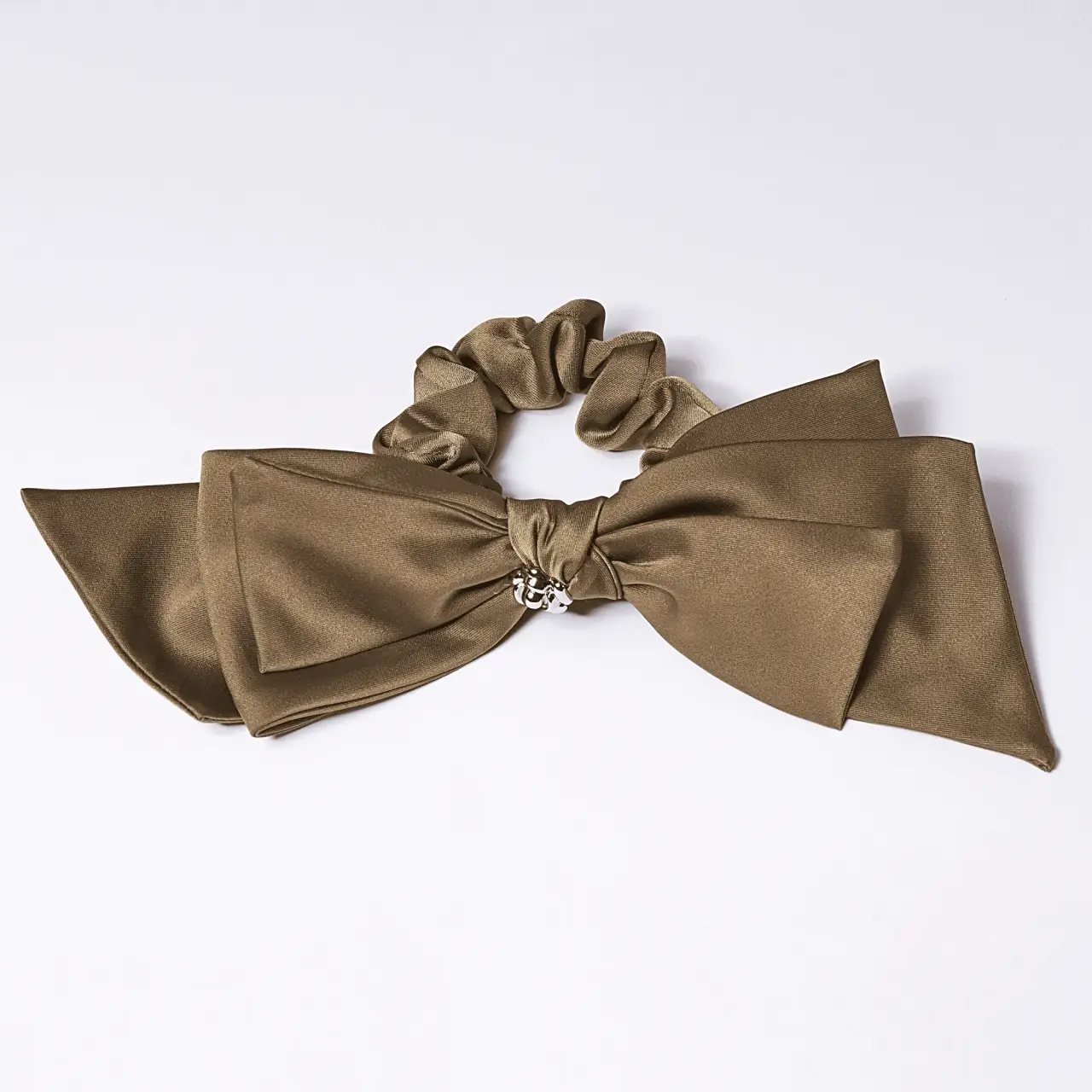 Elastic Funda Satin Bijuterie Kaki