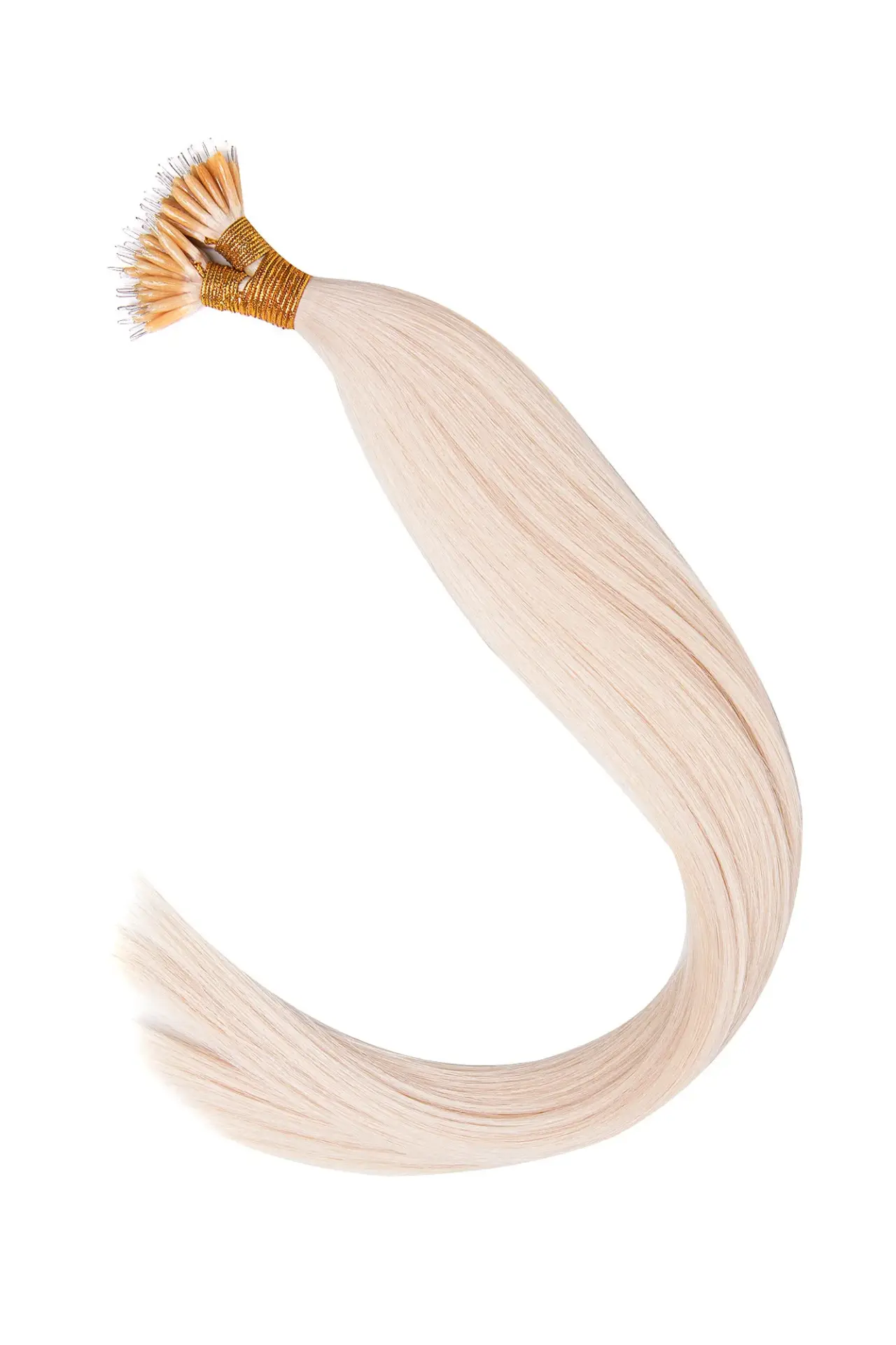 Extensii Nano-Ring Par Rusesc Blond Platinat