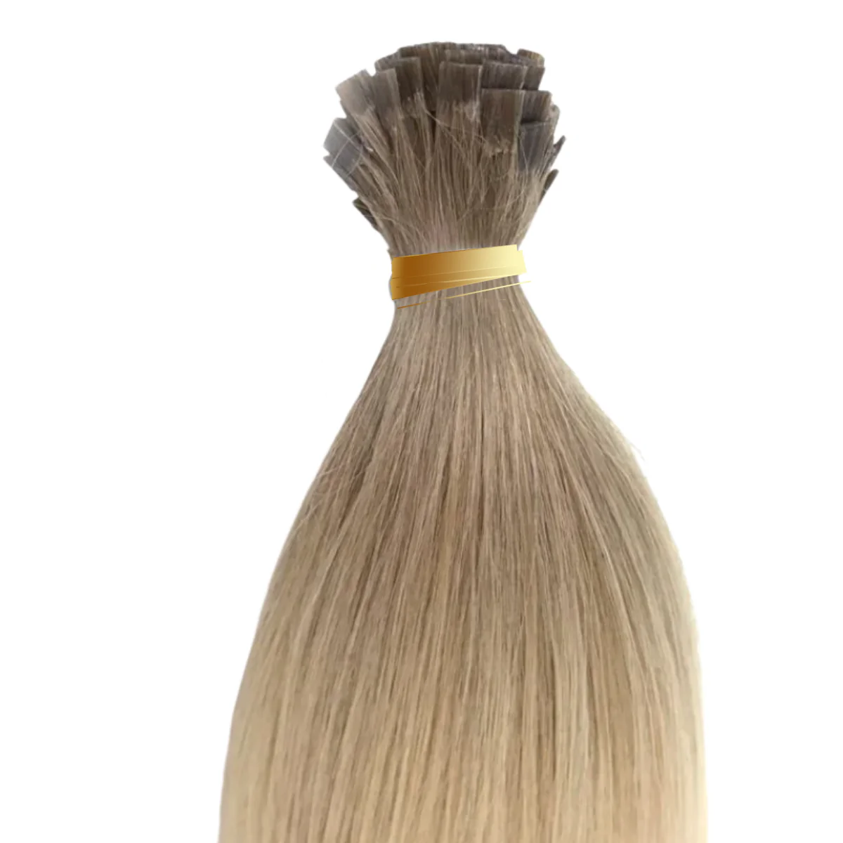 Extensii Micro Keratina Par Rusesc Ombre Blond Deschis Cenusiu