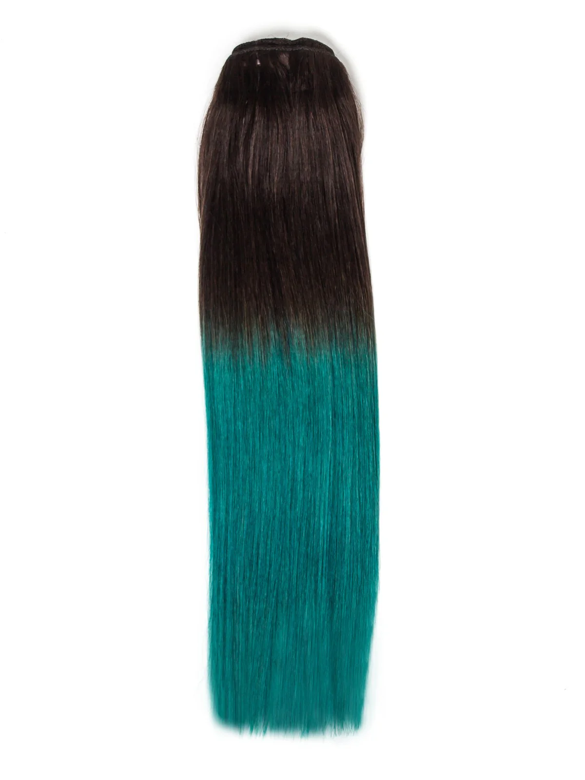 Extensii Clip-On PREMIUM Ombre Saten/Verde Teal