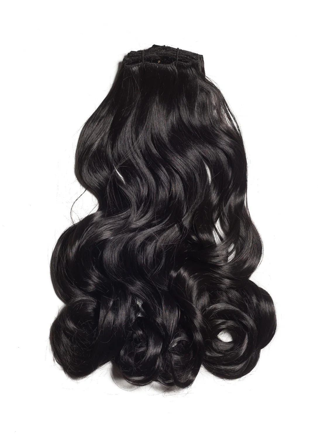 Extensii Clip-On Ondulat Negru Natural
