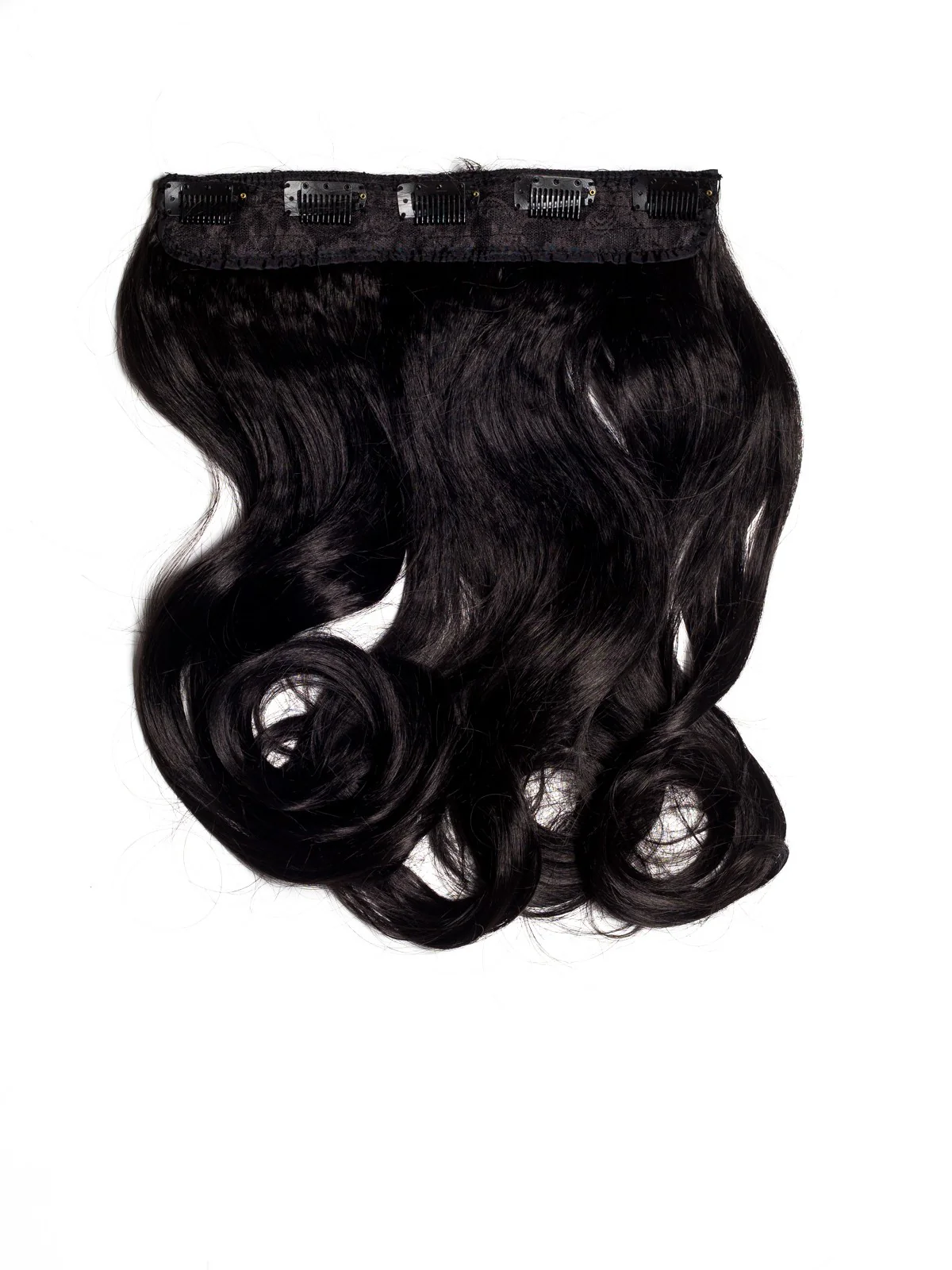 Tresa Clip-On Ondulat Negru Intens