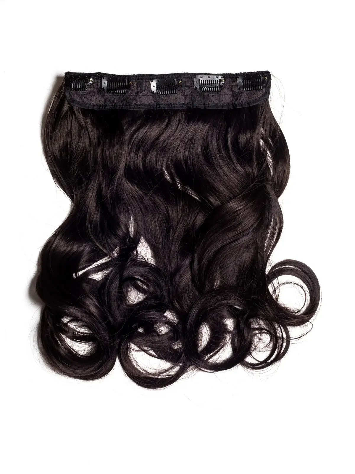 Tresa Clip-On Ondulat Saten Inchis