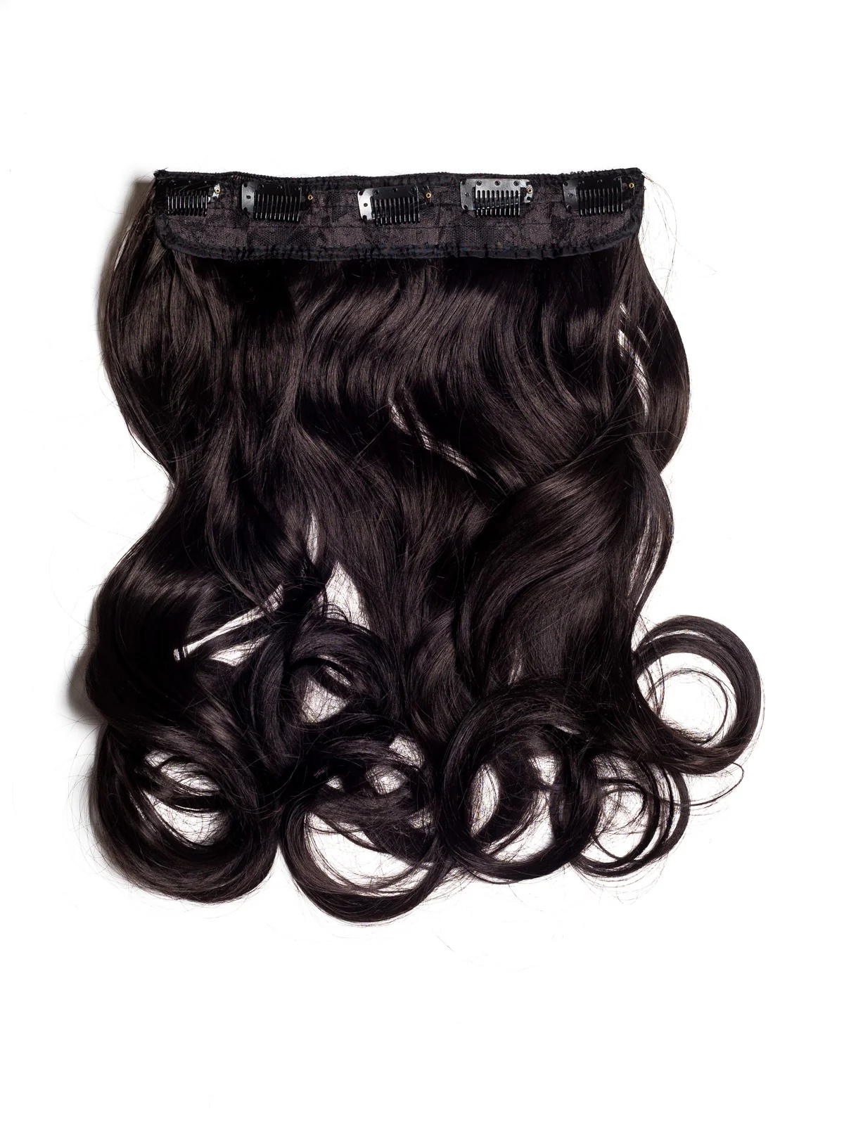 Tresa Clip-On Ondulat Saten Inchis