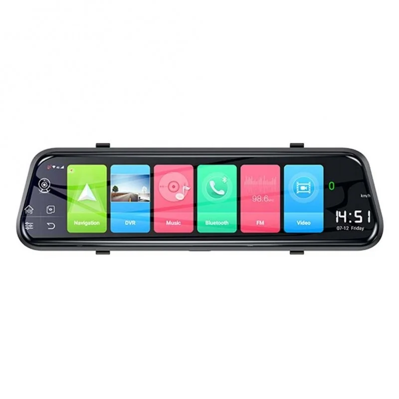 Camera Auto Dubla Tip Oglinda Techstar® Z9 Plus, Android 8.1, 4G si WiFi, 9.66" IPS Touch Full HD, Hotspot, ADAS, GPS, Modulator FM, Car Assist